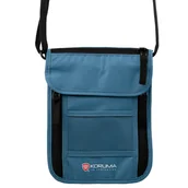 Etui na dokumenty i karty - Paszportówka antykradzieżowa na szyję z zabezpieczniem RFID STOP (Niebieski) - miniaturka - grafika 1