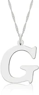 Naszyjniki - Naszyjnik z literką G srebrny - miniaturka - grafika 1