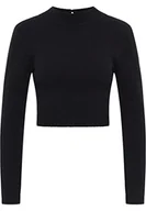 Swetry damskie - LEOMIA Damski sweter z dzianiny 11119382-LE02, czarny, XL/XXL, czarny, XL-XXL - miniaturka - grafika 1
