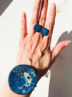 Bransoletka i spinki do mankietów - zestaw Bajeczna Galaktyka - Zestawy biżuterii dla kobiet - miniaturka - grafika 1