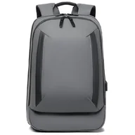 Torby na laptopy - Plecak Duży Męski Dla Laptopa Wodoodporny Biznesowy Binnuo Szary 2346 One Size - miniaturka - grafika 1