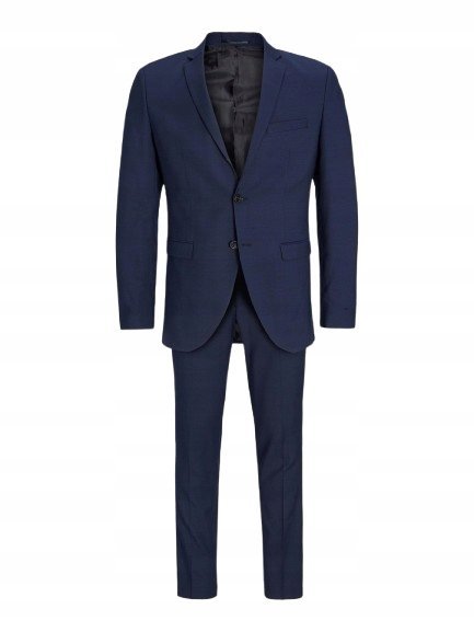 Jack&jones Garnitur Męski Granatowy Elegancki z Wełną 50 Jse