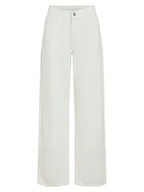 Spodnie damskie - Vila Jeansy Palma 14105535 Biały Wide Leg - miniaturka - grafika 1