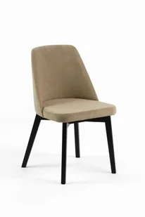 Flavio 1 krzesło tapicerowane beżowe nogi czarne - Krzesła - miniaturka - grafika 1