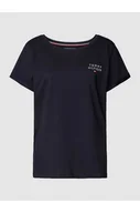 Piżamy damskie - Góra od piżamy o kroju regular fit z nadrukiem z logo - Tommy Hilfiger - miniaturka - grafika 1