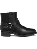 Botki damskie - Geox Skórzane botki "Felicity" w kolorze czarnym - miniaturka - grafika 1