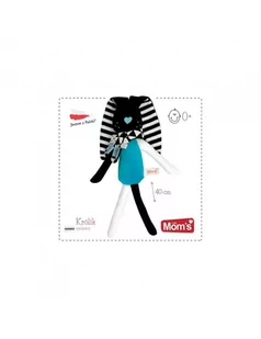 Moms care Moms care NIEBIESKI KRÓLICZEK przytulanka z metkami Moms care MC 737 MC 737 - Zabawki sensoryczne - miniaturka - grafika 2