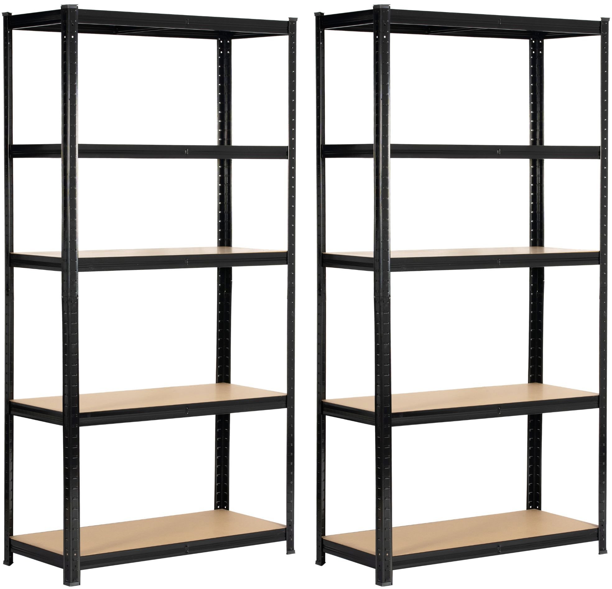 Fancy Garden 2x REGAŁ METALOWY 80x40x180 CZARNY