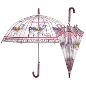 Parasole - Automatyczna parasolka dziecięca przezroczysta głęboka PERLETTI karuzela koniki - miniaturka - grafika 1