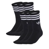 Skarpetki męskie - Zestaw 6 par wysokich skarpet unisex adidas 3-Stripes JV7411 Czarny - miniaturka - grafika 1