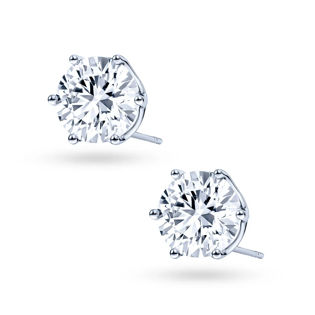 Srebrne kolczyki z Moissanitem 2 x 2.00 ct sztyfty pr. 925