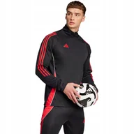Bluzy męskie - Bluza męska adidas Tiro 24 Training Top czarno-czerwona JN4565 2XL - miniaturka - grafika 1