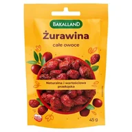 Bakalie - Bakalland Żurawina suszona słodzona 45 g - miniaturka - grafika 1
