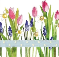 Obrusy i serwetki - Podkładka pod kubek C223 Wiosenne kwiaty - miniaturka - grafika 1