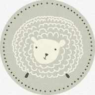 Dywany - Dywan polski Agnella Isfahan M SHEEP popielaty wełna koło - miniaturka - grafika 1