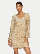 Sukienki - Vila Sukienka koktajlowa Faith 14102265 Beżowy Regular Fit - miniaturka - grafika 1