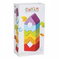 Klocki - Cubika Cubika Klocki drewniane Kolorowa wieża wieżyczka 18m 6515009 6515009 - miniaturka - grafika 1