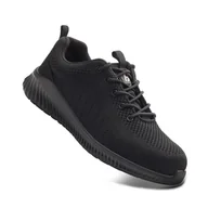 Skarpetki dla dzieci - BlackrockButy ochronne Flow, trampki ze stalowymi palcami, buty ochronne dla mężczyzn, kobiet i kobiet, unisex, robocze, antypoślizgowe, szeroki krój, lekkie, czarne, rozmiar 9/EU43 - miniaturka - grafika 1