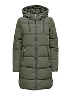 Płaszcze damskie - Only Kobiety Onldolly Long Puffer Coat Otw Noos Płaszcz, Zielony, L - miniaturka - grafika 1
