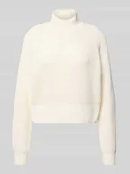 Swetry damskie - Sweter z dzianiny ze stójką model ‘DARA’ - miniaturka - grafika 1