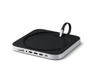 Satechi ST-GMMSHS Stand and Hub dla Mac Mini Srebrny - Huby USB - miniaturka - grafika 1