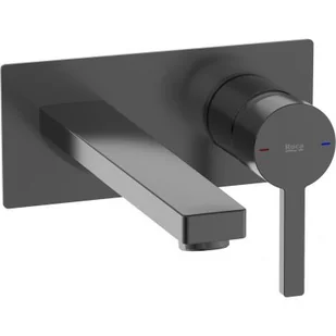 Roca Naia Black bateria umywalkowa podtynkowa czarny szczotkowany A5A3596NM0 - Baterie podtynkowe - miniaturka - grafika 1