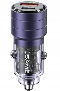 P4Y Ładowarka samochodowa US-CC176 USB-C 95W purpurowy - Ładowarki samochodowe - miniaturka - grafika 1