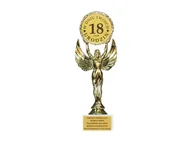 Gadżety na imprezę - Statuetka "W dniu Twoich 18-tych urodzin" - 20 cm - miniaturka - grafika 1