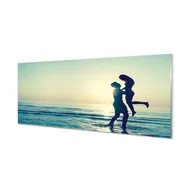 Tablice i flipcharty - Nowoczesny panel szklany Morze ludzie 125x50 cm - miniaturka - grafika 1