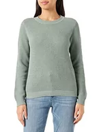 Swetry damskie - Vila Damski sweter z dzianiny VIDALO O-Neck L/S Knit TOP/SU-NOOS, Green Milieu, XL, Green Milieu, XL - miniaturka - grafika 1