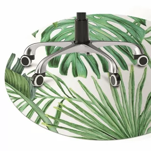 Mata pod fotel ochrona paneli Palma i Monstera fi100 cm - Podnóżki, podpórki, podkładki - miniaturka - grafika 1