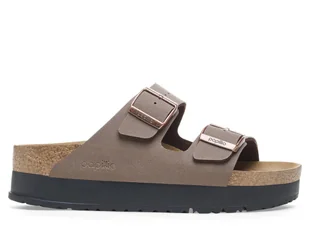 Klapki damskie Birkenstock 1027417 ARIZONA FLEX PLATFORM NARROW Brązowe - Klapki i japonki damskie - miniaturka - grafika 1