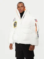 Kurtki męskie - Alpha Industries Kurtka zimowa 148136 Biały Loose Fit - miniaturka - grafika 1
