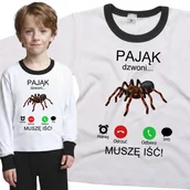 Piżamy dla dziewczynek - Piżama dziecięca Muszę Iść Pająk Dzwoni Tarantula Ptasznik Pająki 86/92 - VoloDonum - miniaturka - grafika 1