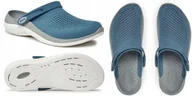 Klapki i japonki męskie - KLAPKI MĘSKIE CROCS LITERIDE NIEBIESKO SZARE CHODAKI LEKKIE ROZMIAR 36-37 - miniaturka - grafika 1