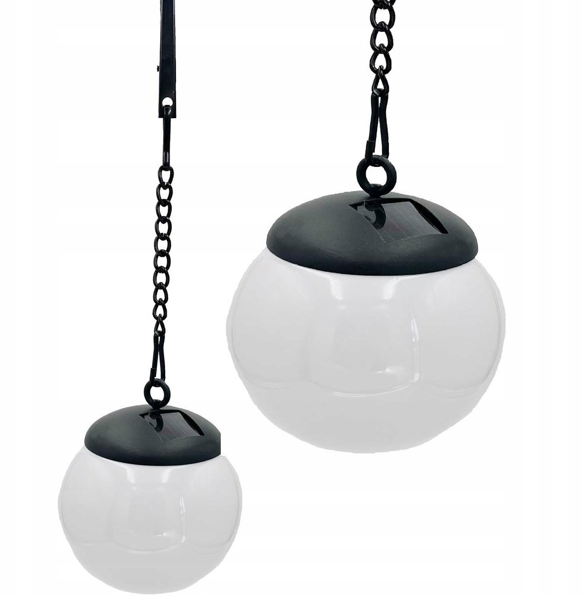 SASKA GARDEN LAMPA SOLARNA PLASTIKOWA KULA WISZĄCA NA KLIPS 10X30CM KPL.2SZT