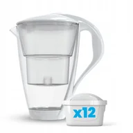Dzbanki filtrujące - Dzbanek Szklany Dafi Crystal Unimax Led 2L Biały 12 filtrów - miniaturka - grafika 1