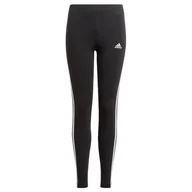 Odzież sportowa dziecięca - Legginsy dla dzieci adidas Essentials 3 Stripes Leggings czarne GN4046 - miniaturka - grafika 1