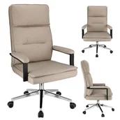 Fotele i krzesła biurowe - Fotel biurowy, podłokietniki, Sego, tkanina, beżowy - miniaturka - grafika 1