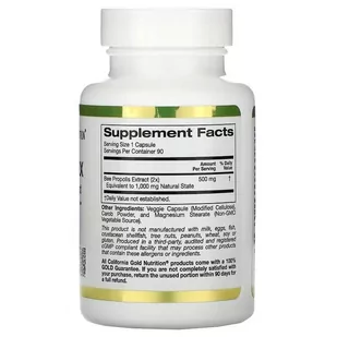 California Gold Nutrition Bee Propolis 2X 500 mg 90 kaps. - Suplementy naturalne - miniaturka - grafika 2