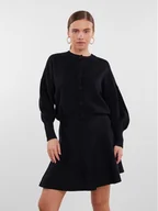 Swetry damskie - YAS Kardigan 26030699 Czarny Regular Fit - miniaturka - grafika 1