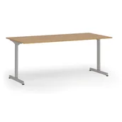 Biurka - Biurko PRIMO BETA, 1800 x 900 mm, podstawa szara, buk - miniaturka - grafika 1
