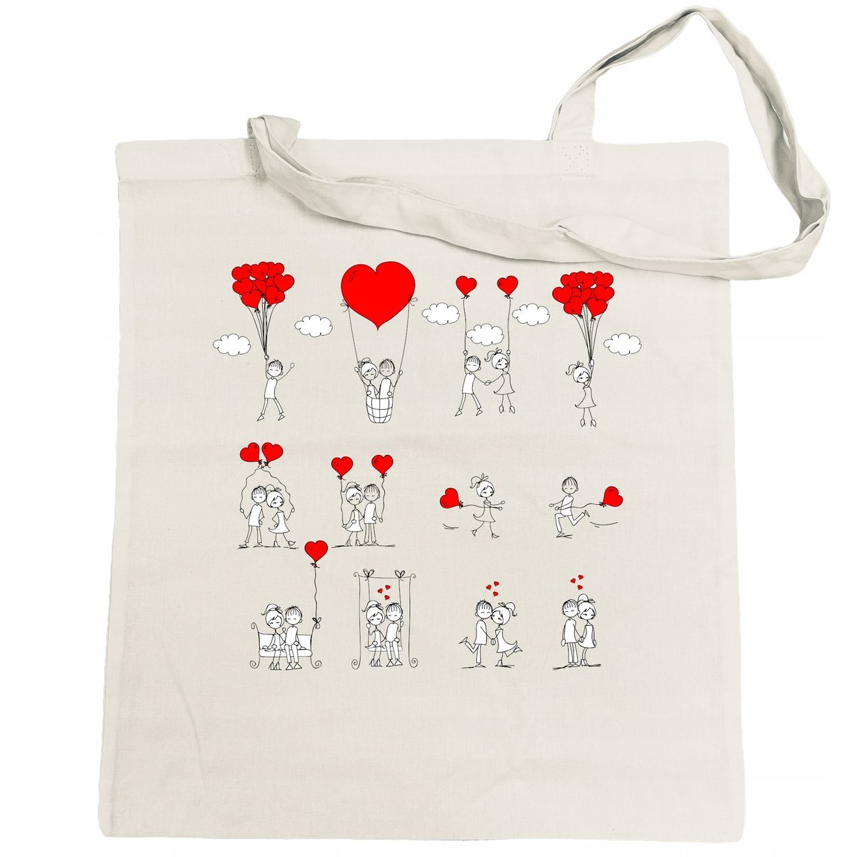 Walentynki Torba na zakupy nadruk Love Story