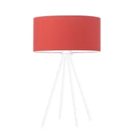 Lampy stojące - Czworonożna lampka nocna z czerwonym abażurem SIERRA - miniaturka - grafika 1