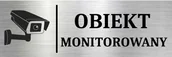 Tablice i flipcharty - Tabliczka Informująca Ostrzegawcza OBIEKT MONITOROWANY MONITORING 15x10 - miniaturka - grafika 1