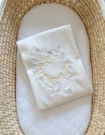 Koce i narzuty dla dzieci - Kocyk polarowy dla niemowląt - Chic kremowy - miniaturka - grafika 1