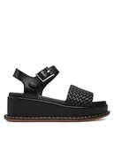 Sandały damskie - Clarks Sandały Kimmei Bay 26176403 Czarny - miniaturka - grafika 1