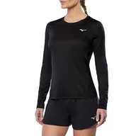 Koszulki i topy damskie - Mizuno Damska koszulka Impulse Core Ls, Czarny, L - miniaturka - grafika 1