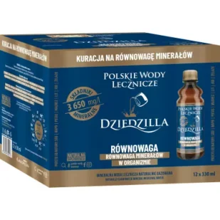 Polskie Wody Lecznicze Woda lecznicza Dziedzilla zgrzewka 12 x 330 ml - Woda - miniaturka - grafika 1