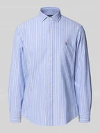 Koszule męskie - Koszula casualowa o kroju custom fit z wyhaftowanym logo - miniaturka - grafika 1